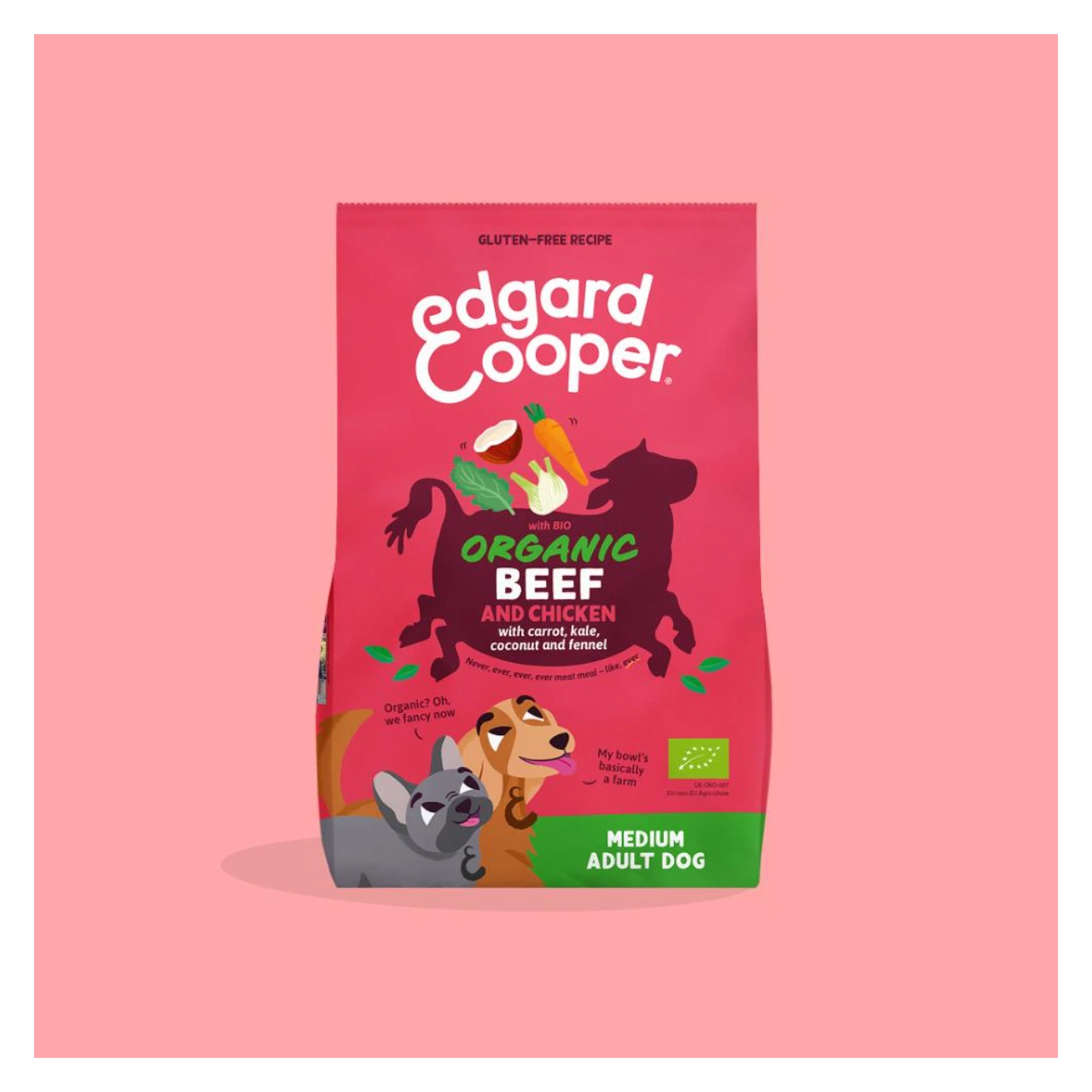 Edgard & Cooper Free-Range økologisk okse og kylling hundefoder 2,5 kg